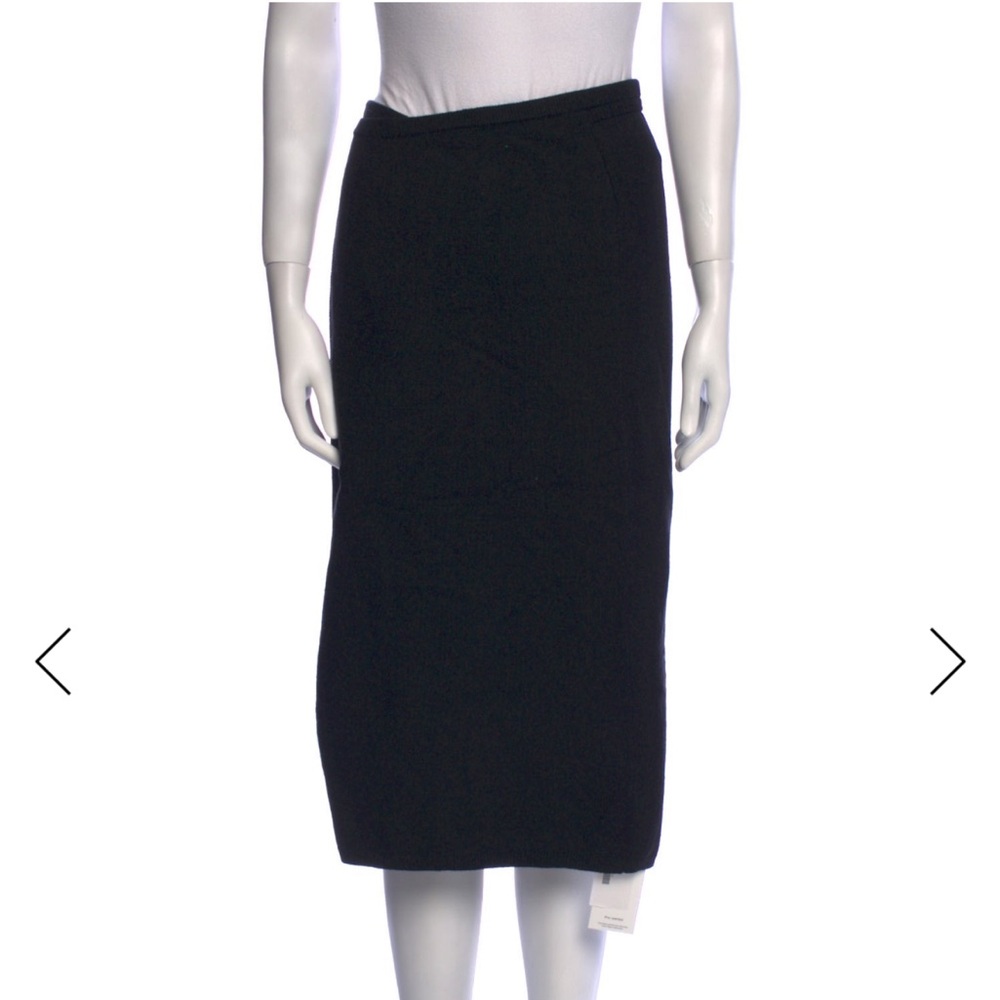 For Love And Lemons Black Midi Wrap Skirt